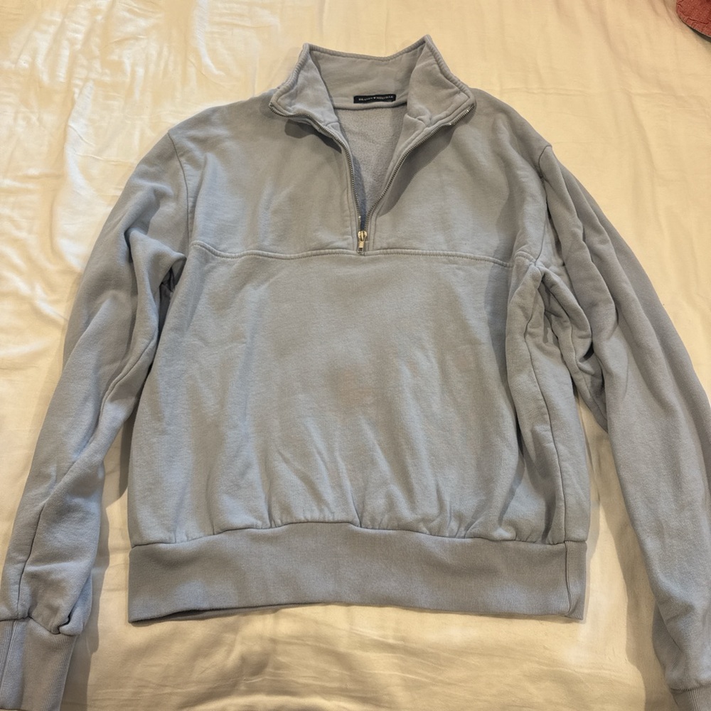 Women’s Light Blue Quarter-Zip Sweater